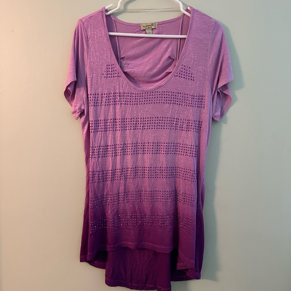 ONE WORLD Lavender Short Sleeve Women's Tee